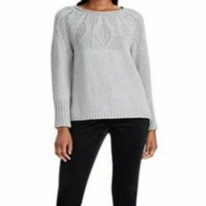 Chaps Sweater, Grey and Silver, 3XL